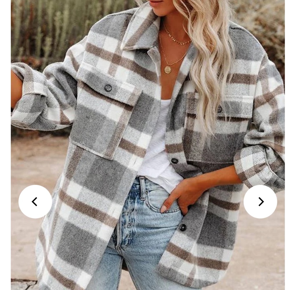 Plaid Flannel Shacket Jacket